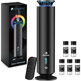 Waterless Scent Diffuser Kit,Scent Diffuser with 7 Lights and Breathing Lights Modes,Max Coverage 2000 sq.ft.Home,Offices,Hotels and Spas Aromatherapy Diffuser Included 5 Scent Oils Remote Control