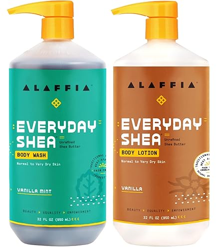 Amazon.com : Alaffia Body Wash & Body Lotion Set, EveryDay Coconut