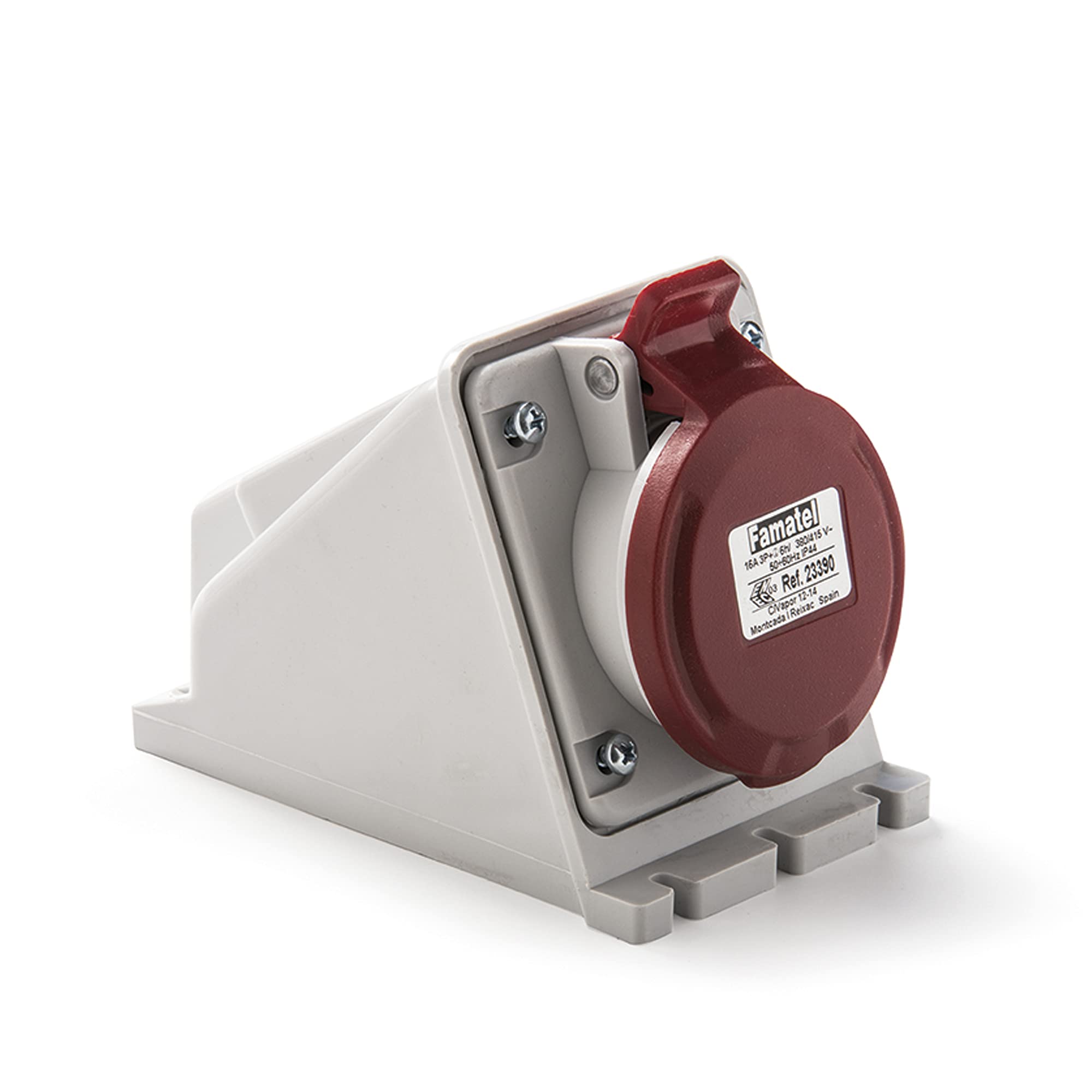 FAMATEL - Surface-Mounted Box IP44 | 3P+N+T | 16A | 380-415V | Red