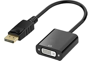 Displayport (DP) to DVI Adapter, Vultic [1080P@60hz][Displayport Input to DVI Output] Male to Female Active Video Converter S
