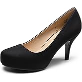 DREAM PAIRS Tiffany Women's Classic Elegant Versatile Low Stiletto Heel Dress Platform Pumps Shoes