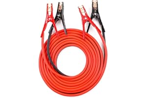Justin Case Heavy-Duty Jumper Cables for Car, Includes 1 Gauge Wire Conductor 25' Car Jumper Cables & 365 Days of Roadside Assistance