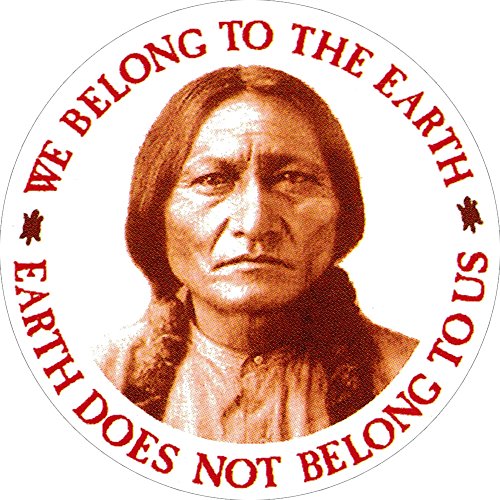 We Belong to the Earth, Earth Does Not Belong to Us - Native American Wisdom Button/Pinback