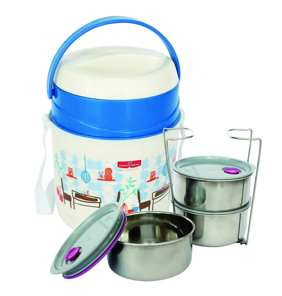Buy Princeware Leak Proof Insulated Tiffin Plastic Lunch Boxes, 340ml