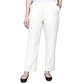 Alfred Dunner All Around Elastic Waist Polyester Short Petite Pants - Pull-On Style