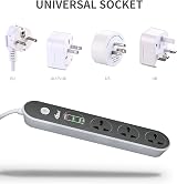 Hulker 3 Way Extension Lead 3 USB Type C UK Universal Socket 1.6M Cord 3250W view 4