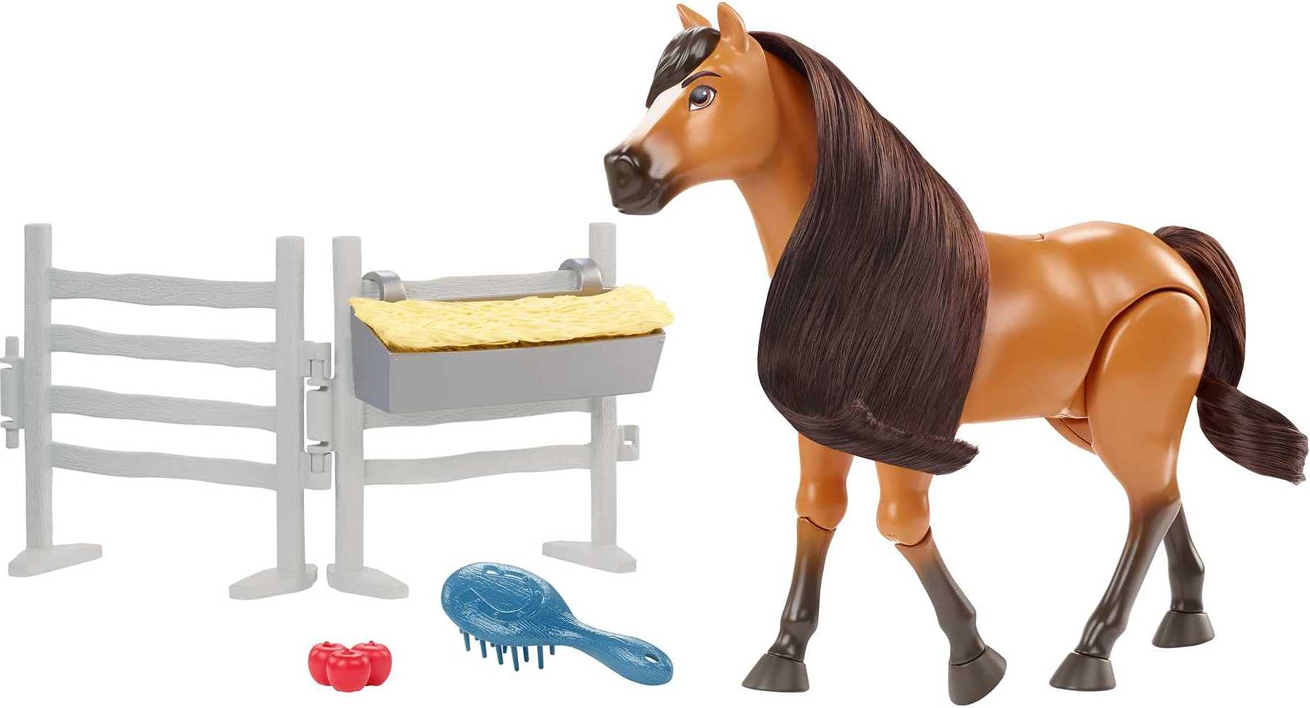 Spirit Untamed Forever Free Spirit Horse (Approx. 8-in/20.32-cm) with Realistic Walking Feature, Neighing Sounds