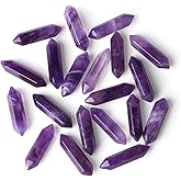 ZHIYUXI Amethyst Crystal Rock Amethyst Stone Gems Gemstones Amethyst Crystals Bulk Crystal Set Purple Crystal Wand Tumbled Polished Energy Reiki Therapy Meditation Decor Valentines Day Gifts 10 Pcs