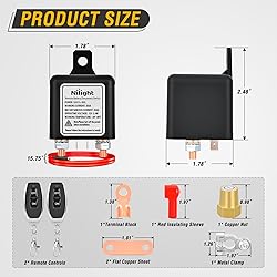 Nilight Remote Battery Disconnect Switch 12V 250A