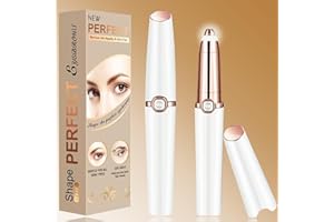 NUZELA Eyebrow Hair Remover, Upgraded Hair Removal Trimmer, Flawless & Pain-Free Facial Hair Removal for Women & Men, Body Hair Trimmer Personal Groomers for Upper Lips/Nose/Eyebrow/arms/Legs (Pearl White)
