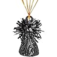 Small Foil Balloon Weights - 6 oz. (Pack of 12) - Premium Heavy Duty Anchors for Balloons & Easy to Display Table Centerpieces - Ideal Party Decorations for Themed Party, Baby Shower & More, Black