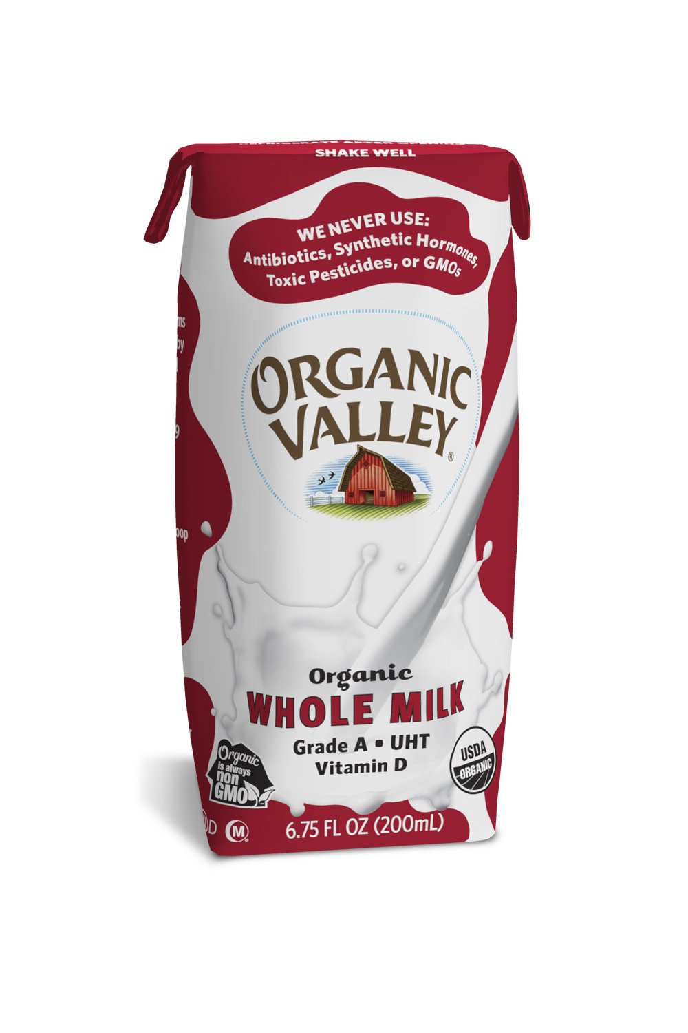 Organic Valley Organic Plain Whole Milk 6.75 Oz (Pack Of 12) Whole Plain 31 61wUFS4jo8L