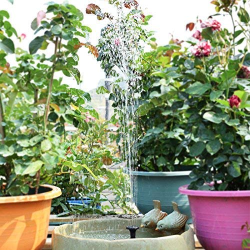 Gocheer 1.8W Solar Fountain Water Pump for Bird Bath Solar Panel Kit Outdoor Fountain for Small Pond, Pool,Patio Garden (Square)