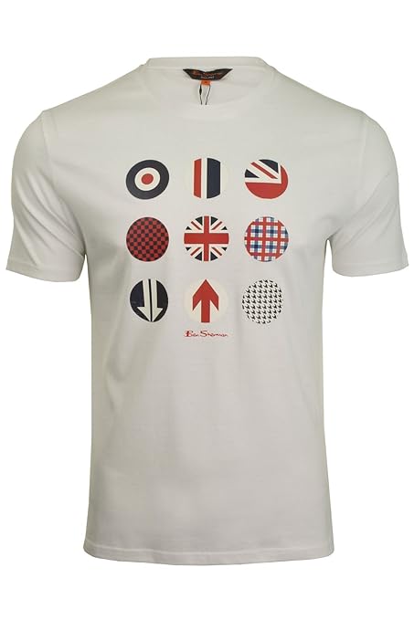 Ben Sherman Herren T-Shirt Rundhals Kurzarm
