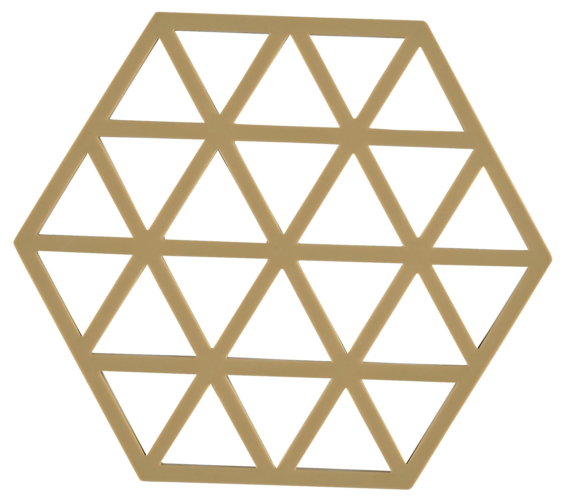 Zone Denmark Triangles Silicone Trivet Heat Resistant 16 x 14 x 0.9 cm Khaki