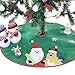 Ohuhu Santa and Reindeer Christmas Tree Skirt, 36-Inch, Green