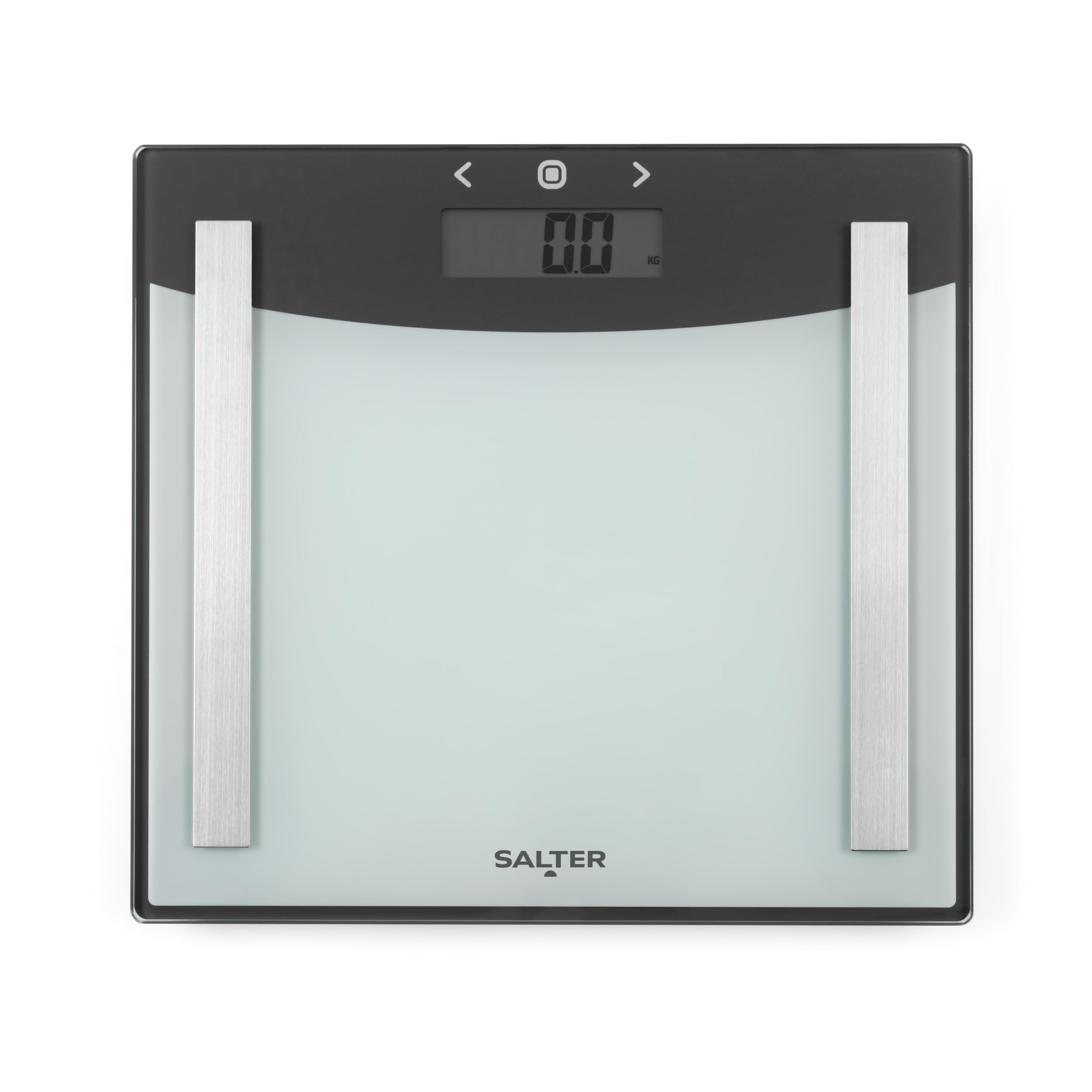 Salter Glass Analyser Bathroom Scale – Electronic Digital Bodyweight, Body Fat Scale, 180kg/28st 3lb, Athlete Mode, LCD Easy To Read Display, Step On Instant Readings, Includes Carpet Feet & Batteries
