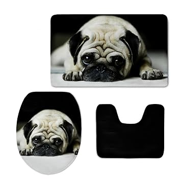 Redbeans Mit Welpe Hund Mops Wc Sitz Teppich Amazon De Kuche