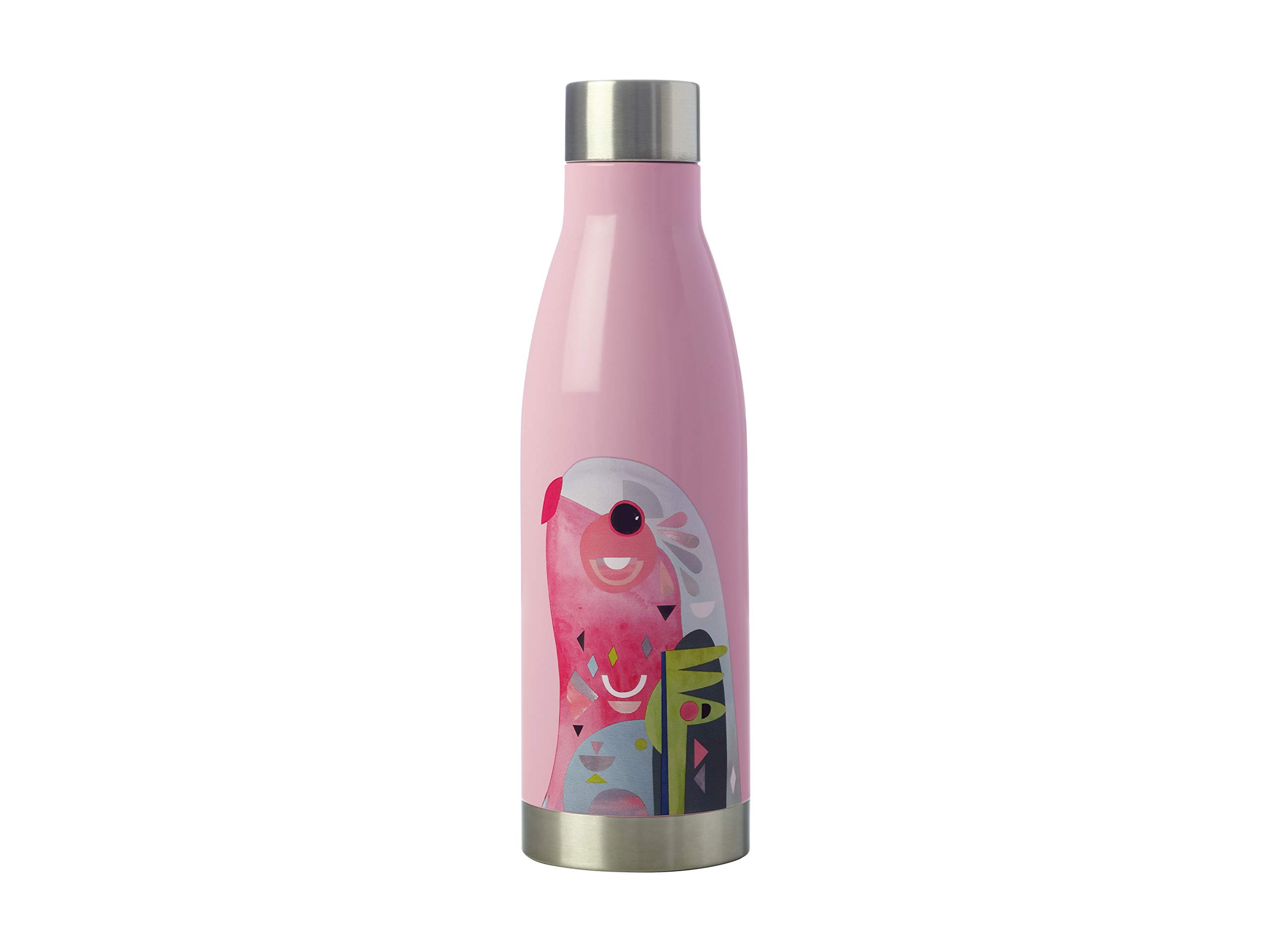 Maxwell & Williams Pete Cromer Insulated Water Bottle, Parrot Design, BPA Free Stainless Steel, 500ml