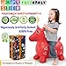 Inflatable Bouncy Horse/Pony - Animal Hopper Ride-on Seat – Best Gift Toddlers Age 1, 2, 3, 4 Year Old Boys Girls Indoor/Outdoor + Free Foot Pump