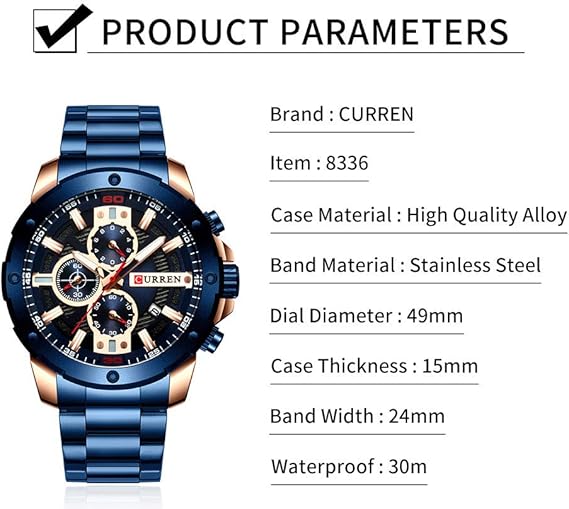 Relogio curren 8336 Clearance