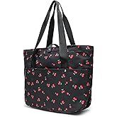 mcuvaec Corduroy Tote Bag for Women, Foldable Tote Bag With Zipper, Large Shoulder Bag, Purses and Handbags for Work Travel