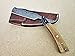 RZ-28, Custom Handmade Damascus Steel Straight Razor - Exotic Olive Wood and Doller Sheath Handle