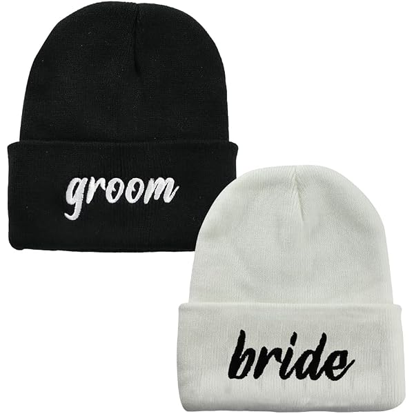 Amazon.com: 2PCS Mr. and Mrs. Skull Cap Bride Groom Gifts  display picture 2