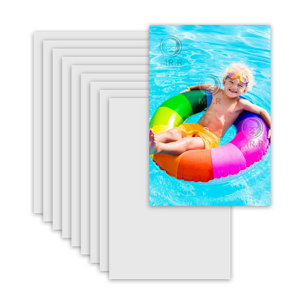 MR.R 10 Pieces 4''x6'' Sublimation Aluminum Metal Board Matte Pure White Photo Blanks Aluminum Sheet Sign Blanks Sublimation aluminum Plate for Heat Transfer Printing,0.22 mm Thickness