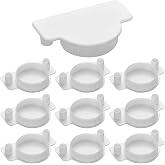 Nuanchu 10 Pcs Cabinet Hinge Hole Plugs 1-3/8" White Door Hinge Cover Plug | Plastic, Snap in Caps for Concealed Finish, for Painting Woodworking Projects, Covers Hinge Screw Holes on Furniture Doors