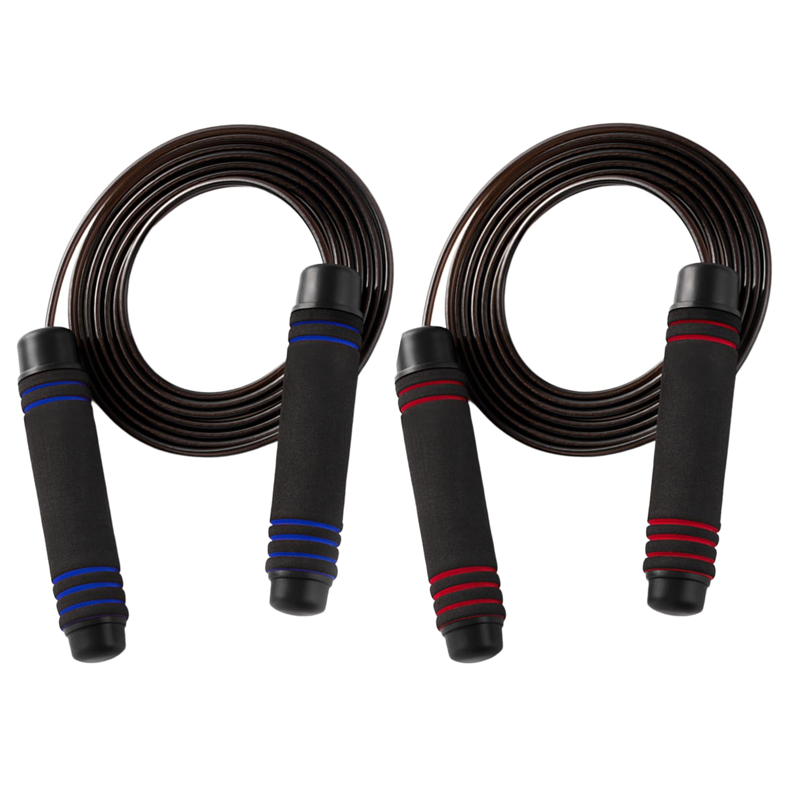 Lam-lord 2Pcs Speed Skipping Rope, Adjustable 3M/10Ft Jump Rope with Rapid Ball Bearings, Gym Skipping Rope with Soft Handle for Fitness Workouts Fat Burning Exercises Training