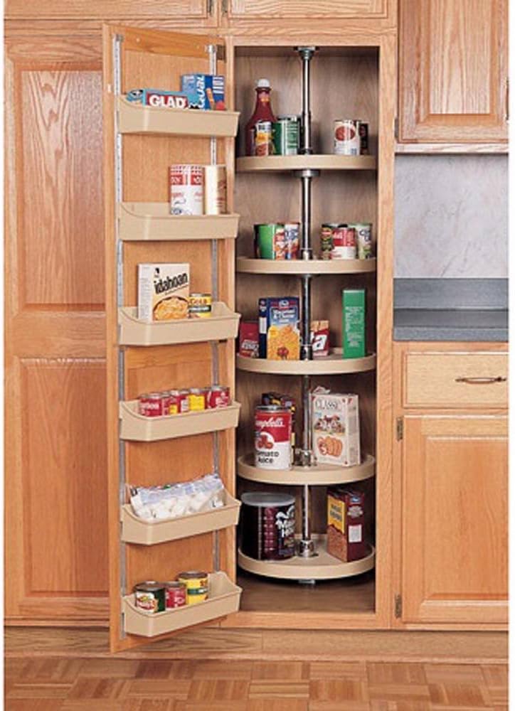 Amazon Com Door Storage 5 Shelf Set With Screw In Clips Almond