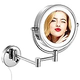 8.5 Inch Wall Mounted LED Lighted Makeup Mirror