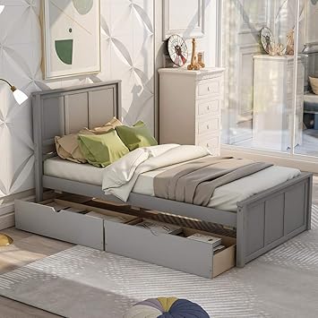 kids platform bed with drawers
