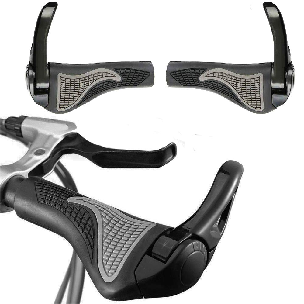 Photo 1 of Eyech One Pair Bicycle OX Horn Handlebar Grips Anti-Slip Silicon Ergonomic Bike Handlebar Grips for MTB Mountain Road Bike