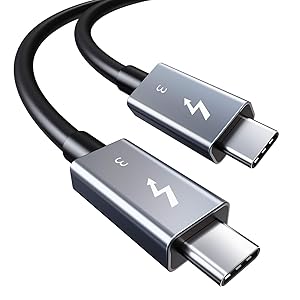 Thunderbolt 3 Cable 40Gpbs/100W/5A,Cabletime Thunderbolt 3 Certified USB C Cable Compatible with New MacBook Pro, ThinkPad Yoga, Alienware 17 and More