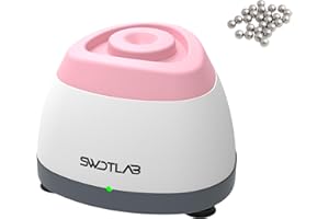 SWDTLAB Mini Vortex Mixer, 3500rpm Lab Vortex Shakers with Touch Function LED Indicator Vortex Paint Mixer for Nail Polish Ink Eyelash Adhesives Test Tubes Vortex Mixing and Acylic Paint Pink