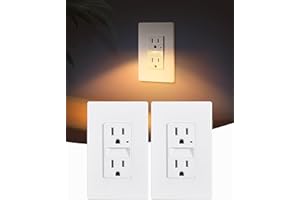 SURAIELEC 2 x 15 Amp Output with Night Light 3000K White UERN01A02