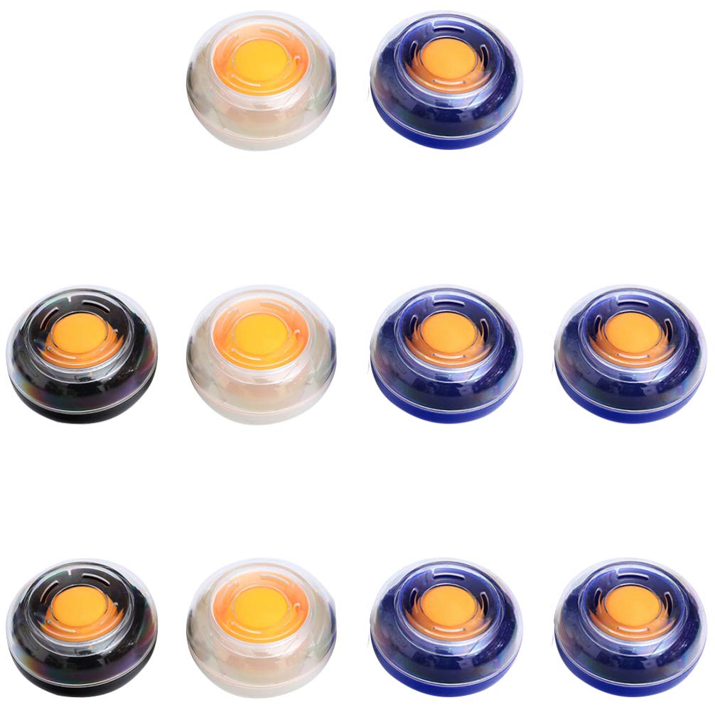 NUOBESTY 10Pcs Fingertip Moistener Sponge Cup Finger Wet Moistener Round Anti-Slip Finger Sponge Moisteners for Counting Cash Office Supply (Random Color)