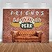 Friends Central Pub Photography Background Polyester Banner Decorations for Red Brick Wall Sofa Coffee Shop Photo Backdrop Studio Booths Props 7x5ft Party Supplies