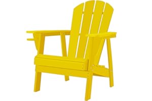 Restcozi Adirondack Chairs, HDPE All-Weather Adirondack Chair, Fire Pit Chairs (Classic, Yellow)