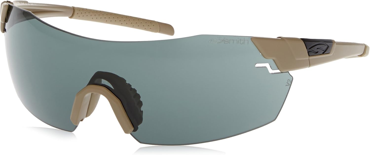 Smith Optics Elite Pivlock V2 Tactical Glasses Tan 499 Frame with Gray