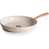 T-Fal Revive Ceramic Nonstick Frying Pan 12 Inch Skillet, Oven Safe to 350°F, Stay-Cool Handle, Kitchen Pots and Pans, Beige Granite