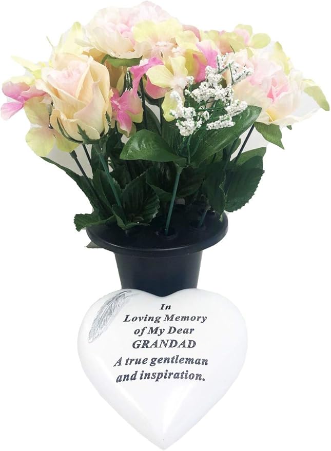Grave Ornaments Grandad Flower Pot Loving Memory Stone Graveside