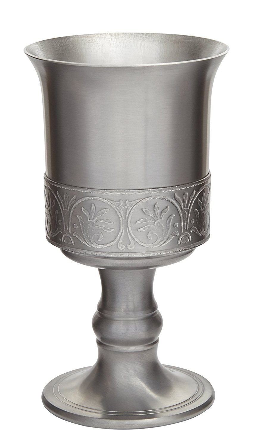 Medieval Antique Finish Pewter Goblet (Medieval Style Goblet) (Medieval Design Goblet)