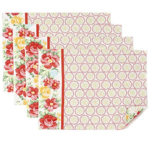 The Pioneer Woman Vintage Floral Geo Placemat, Pack of 4
