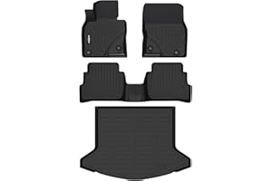 GINOWY- Floor Mats & Cargo Liner for Mazda CX-5 2023 2024 2025, TPE All Weather Protection Car Mats for Mazda CX5 2024 Non-Slip Trunk Mat Floor Liners Waterproof CX5 Accessories Mats Black