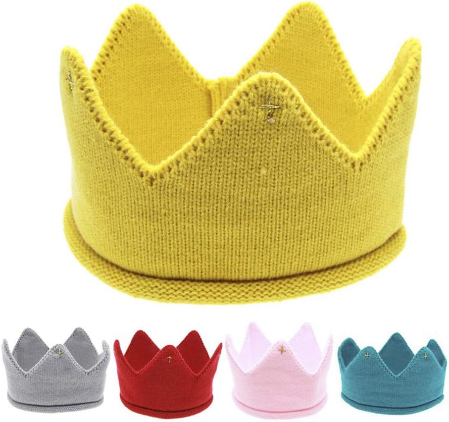 knit birthday crown