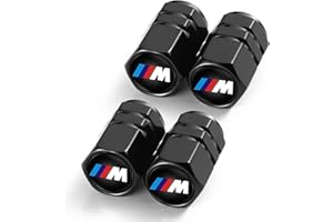 Thcbme Metal Car tire Valve caps Compatible with BMW M 1 3 5 6 Series X1 X3 X5 X7 X6 tire Valve stem caps for Cars tire Trim Accessories 4pcs Black