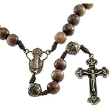 Collana Uomo Croce Acciaio Inossidabile - Rosario Con Perline - Foto 3